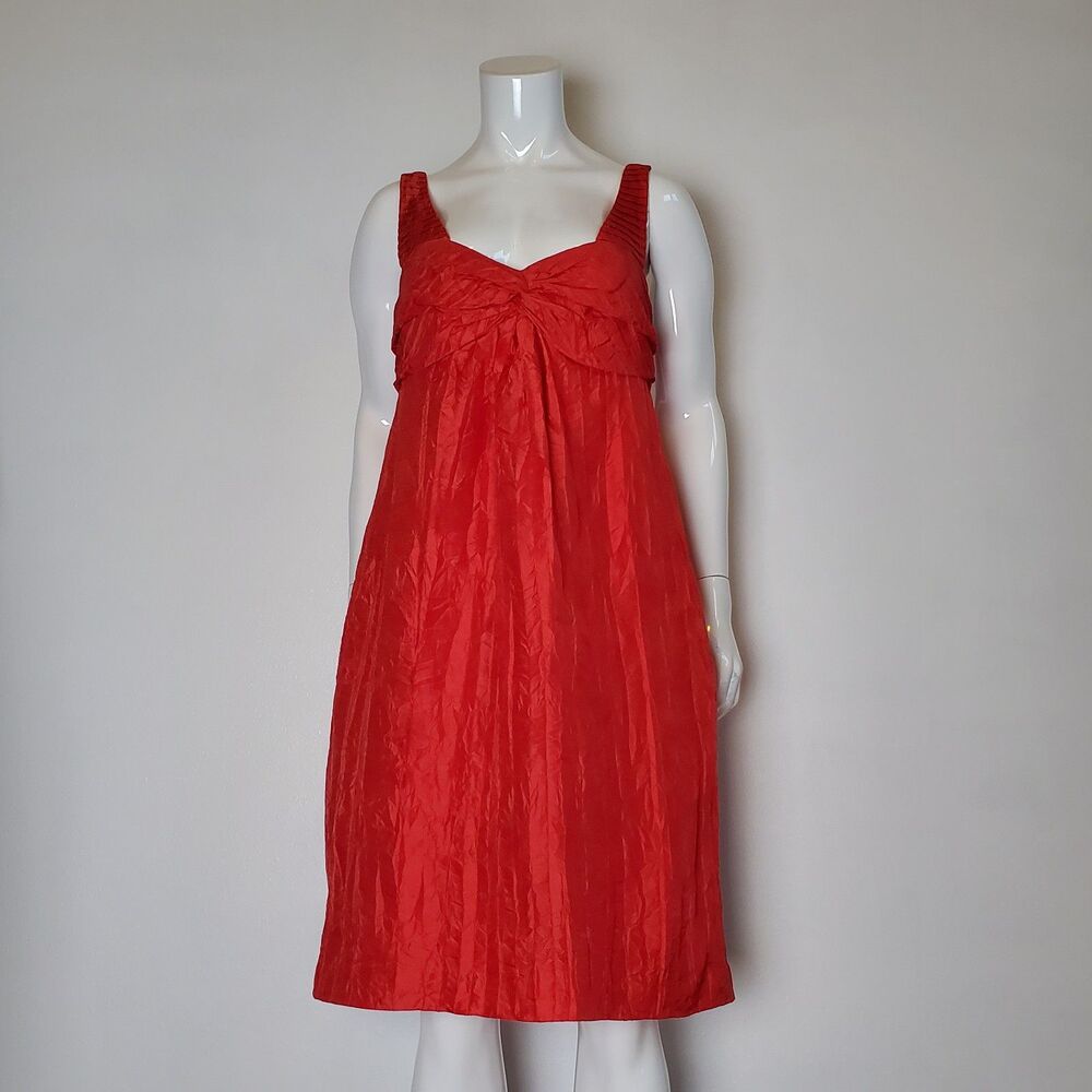 Vintage 80s Donna Morgan Pink Silk Babydoll Dress